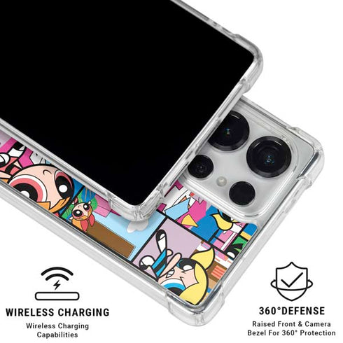 Cartoon Network Powerpuff Girls Patches Galaxy S25 Ultra Clear Case